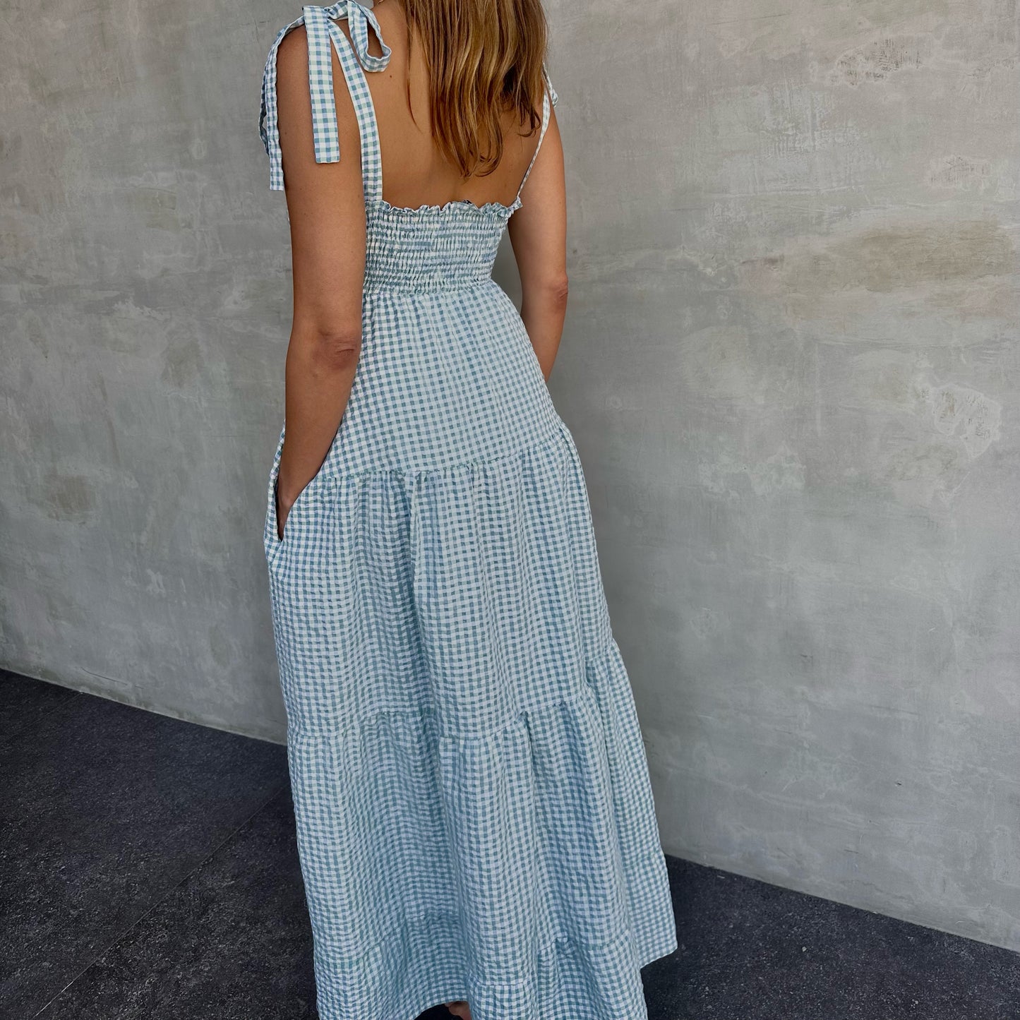 Coastal Check Maxi Dress β¨ππ