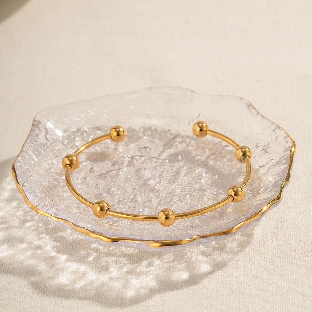 Ball Beads Open Bangle