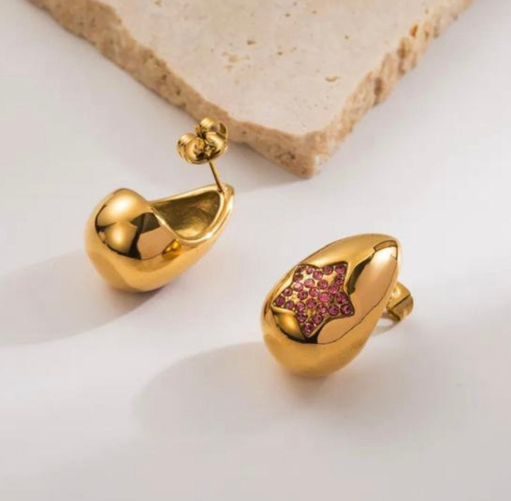 Luxury Waterdrop Star Earrings