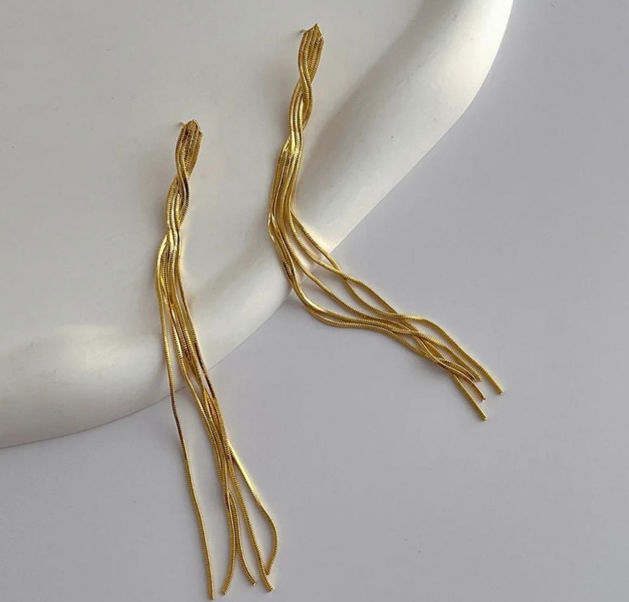 Gold Long Stunning Earrings