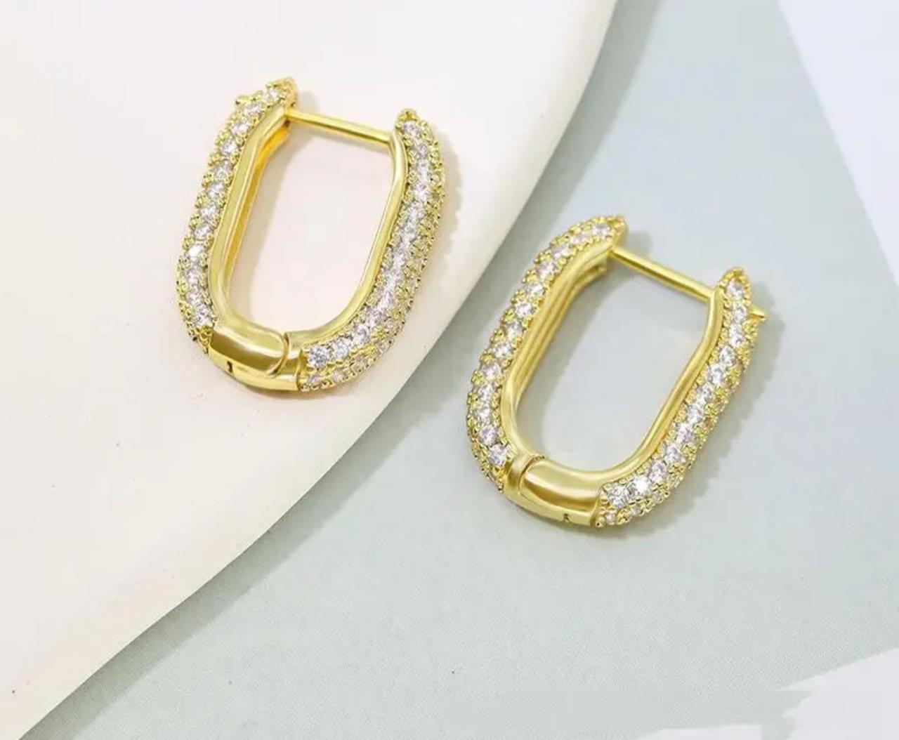Simple Elegant Zircon Earrings