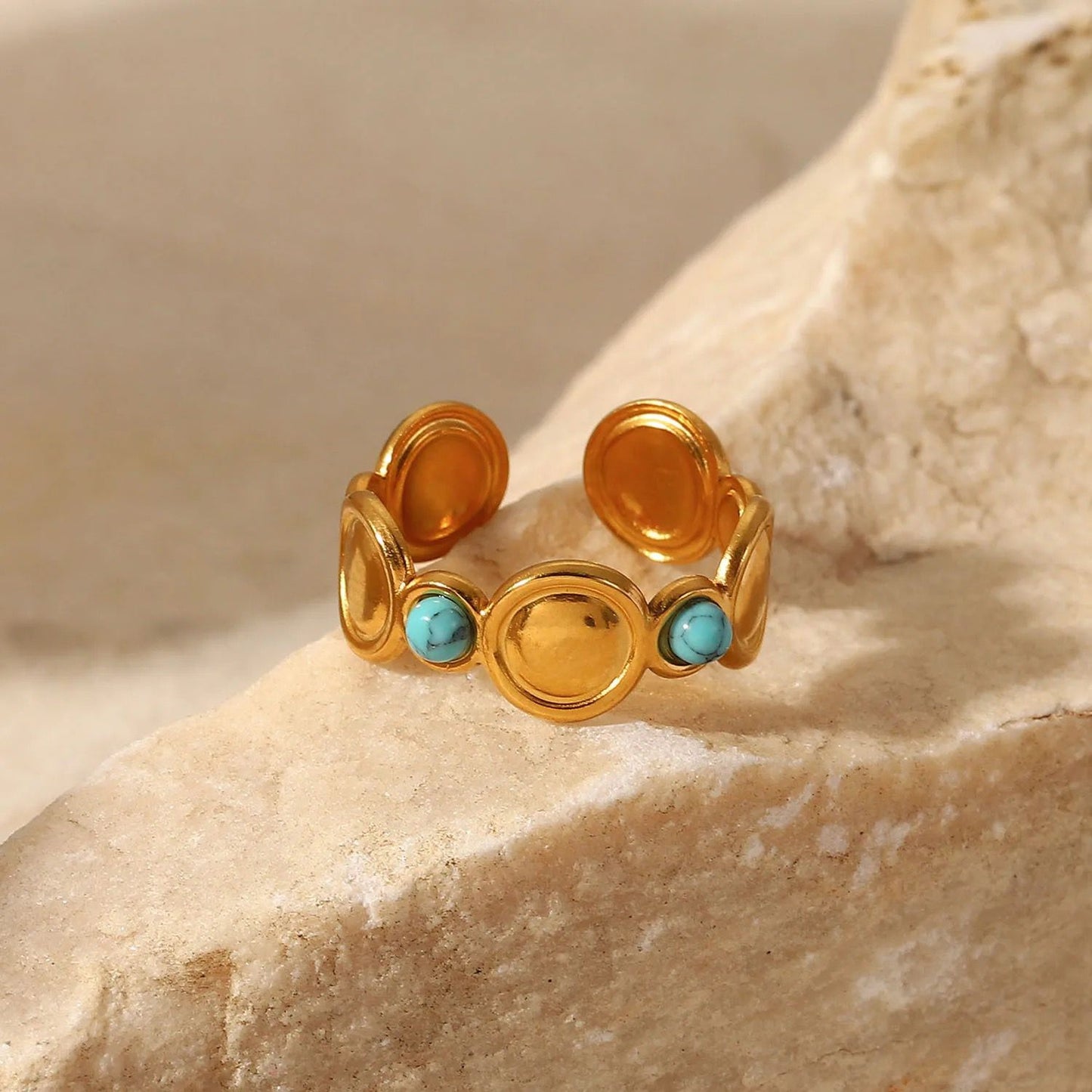 Light Bohemian Turquoise Ring