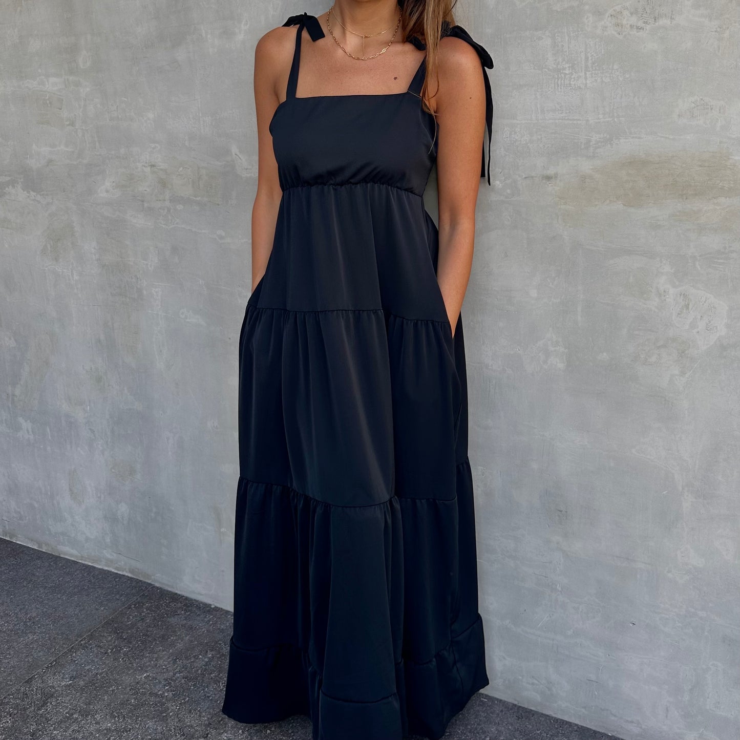 Midnight Whisper Maxi Dress ✨🤍