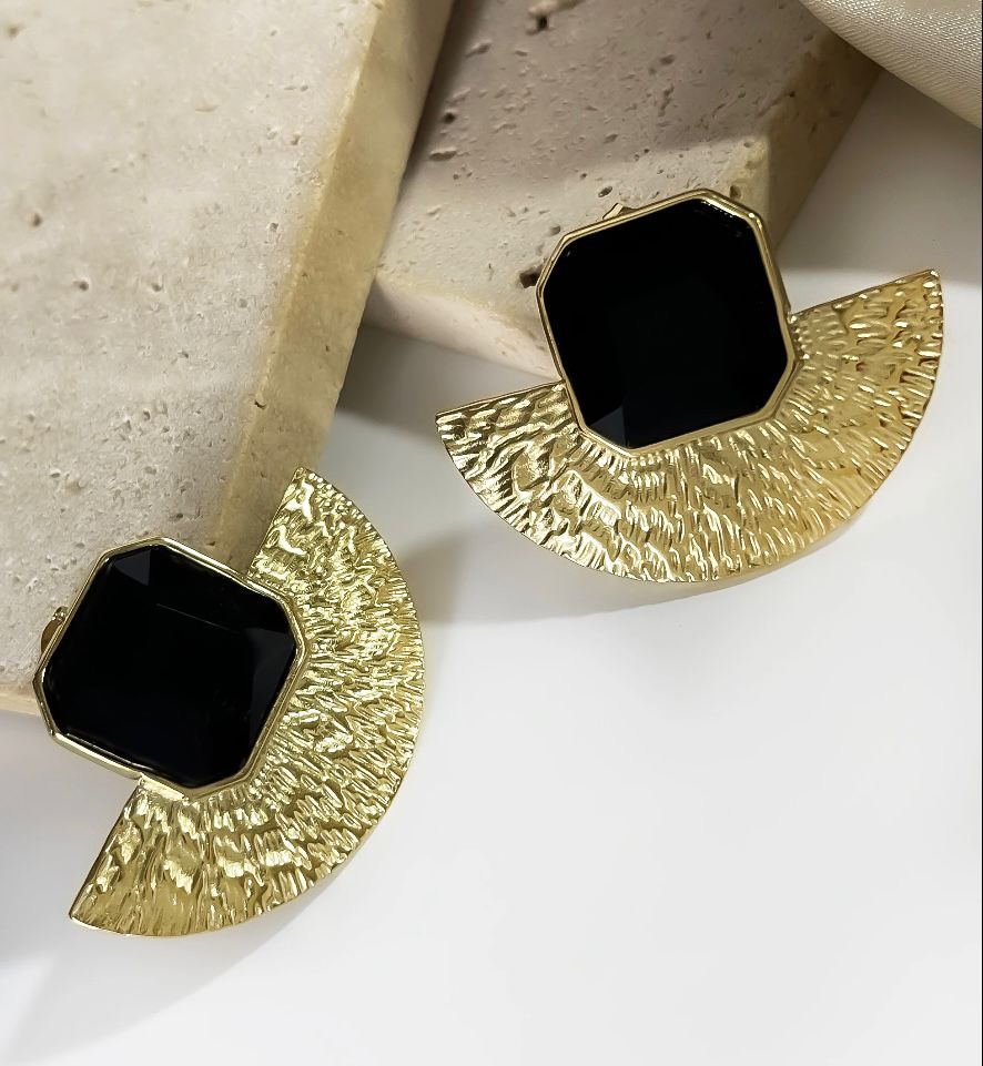 Vintage Fan Geometric Earrings