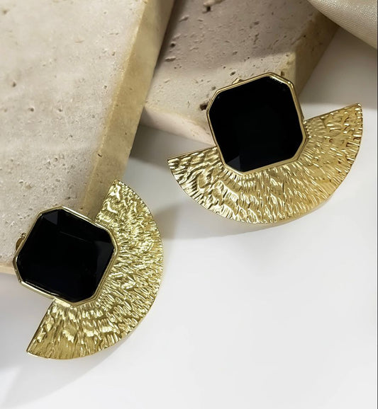 Vintage Fan Geometric Earrings