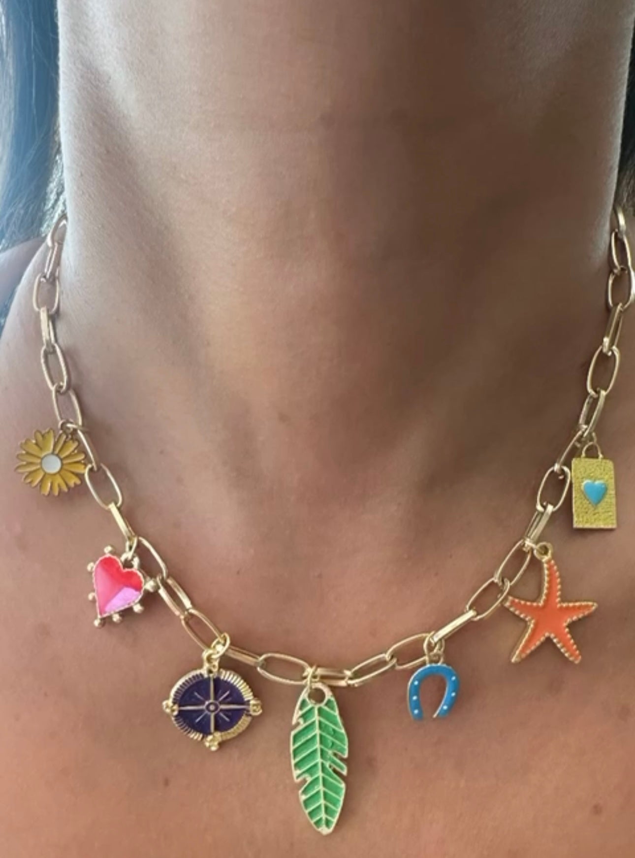Happy Green Leaf Necklace