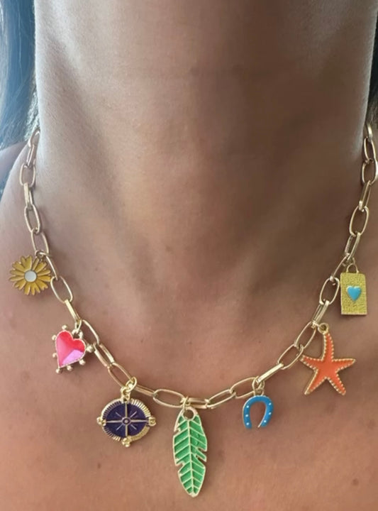 Happy Green Leaf Necklace
