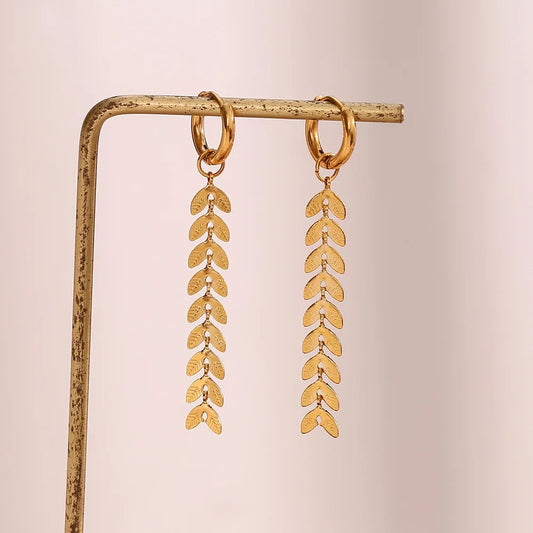Gold Fish Simple Earrings