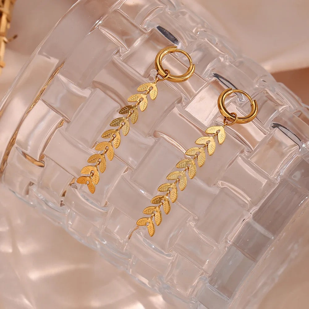 Gold Fish Simple Earrings