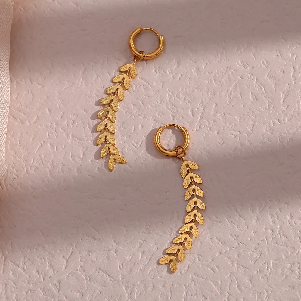 Gold Fish Simple Earrings