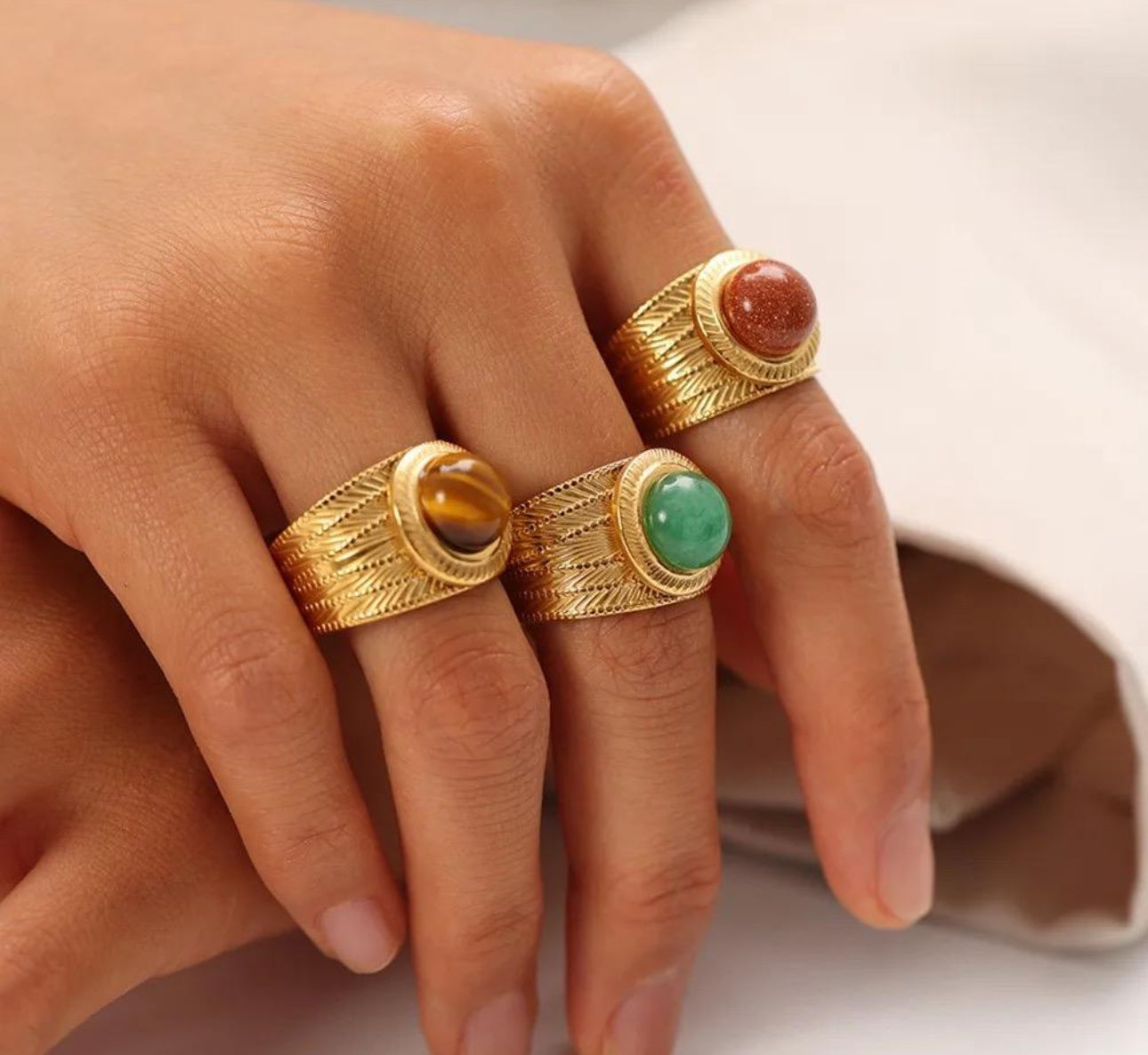 Tiger’s eye Gemstone ring