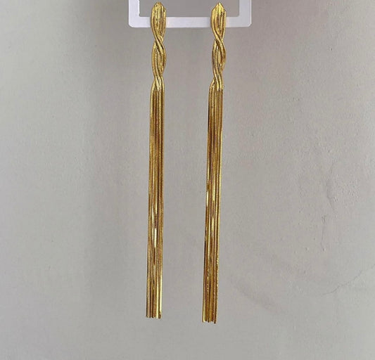 Gold Long Stunning Earrings
