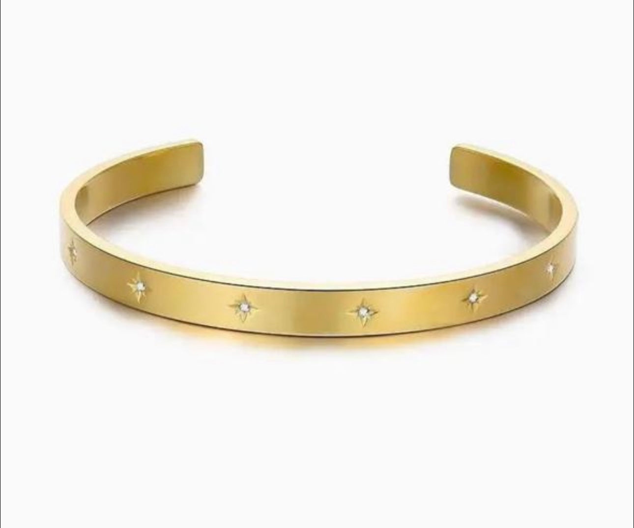 Classy Golden Stars Cuff Bracelet