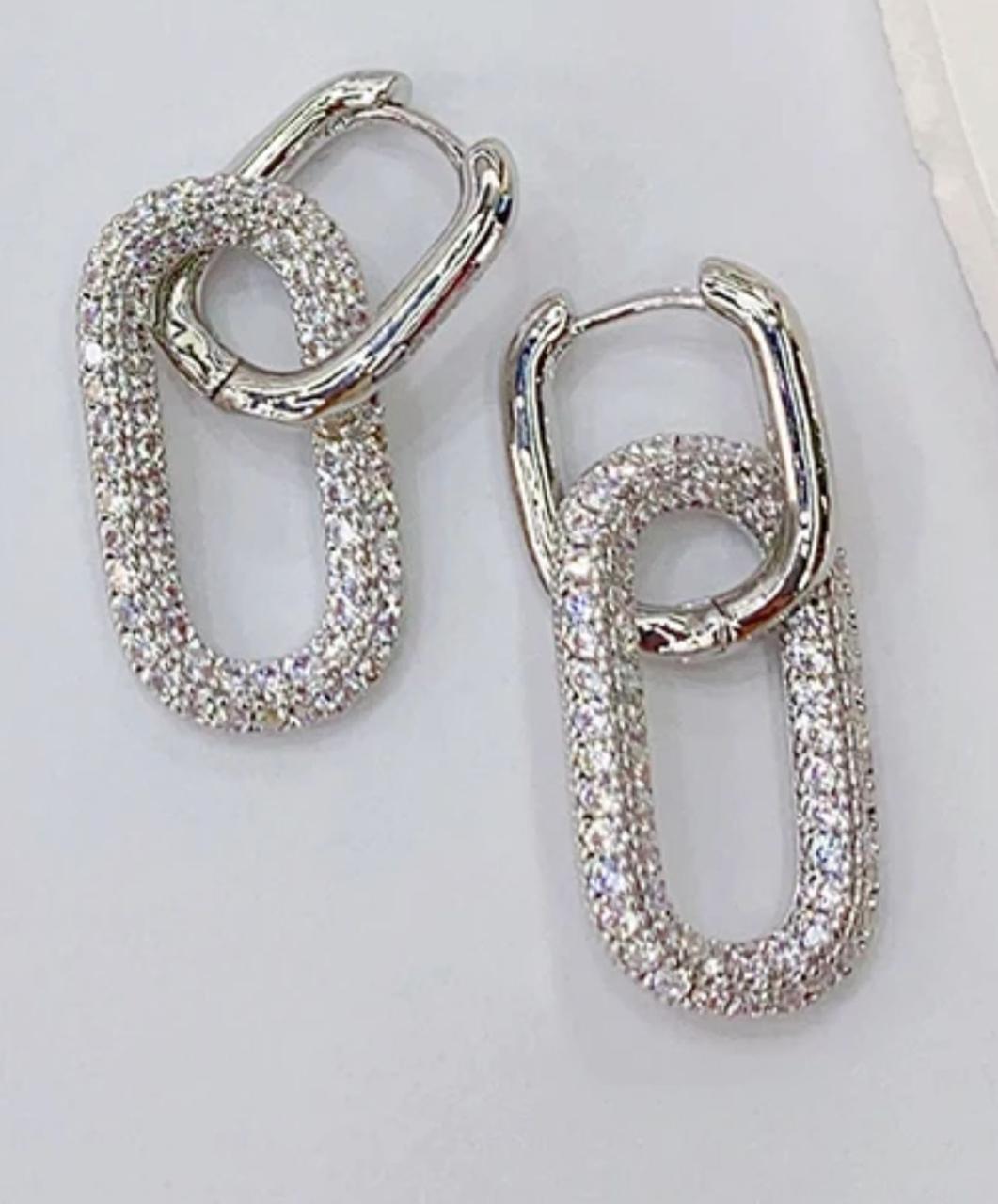 Elegant Zircon Hoop Earrings