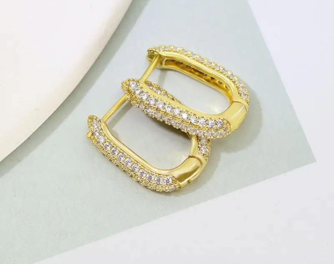 Simple Elegant Zircon Earrings