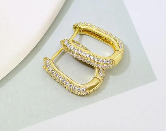 Simple Elegant Zircon Earrings