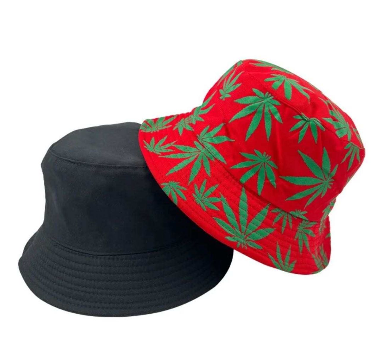 Leaf Printed Reversible Cotton Bucket Hat