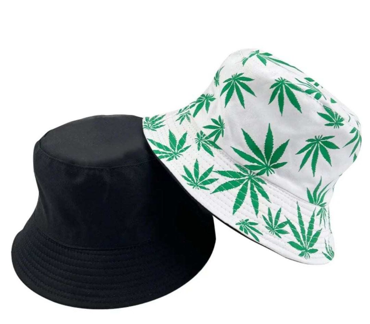 Leaf Printed Reversible Cotton Bucket Hat