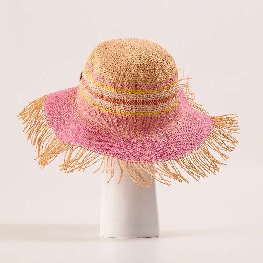 Sunshade Large Brim Pink Hat