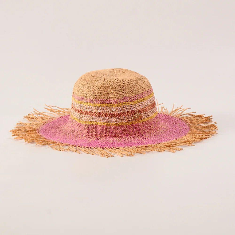 Sunshade Large Brim Pink Hat