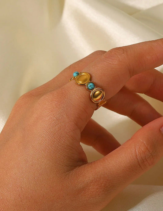 Light Bohemian Turquoise Ring